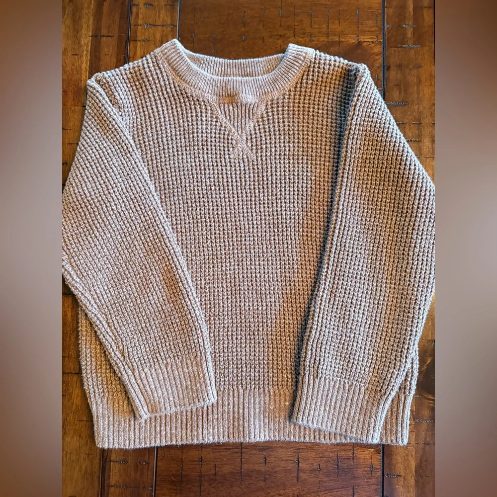 Baby Gap 4T Lot - Cute Crewneck Shaker Sweater, Soft Plaid Flannel -